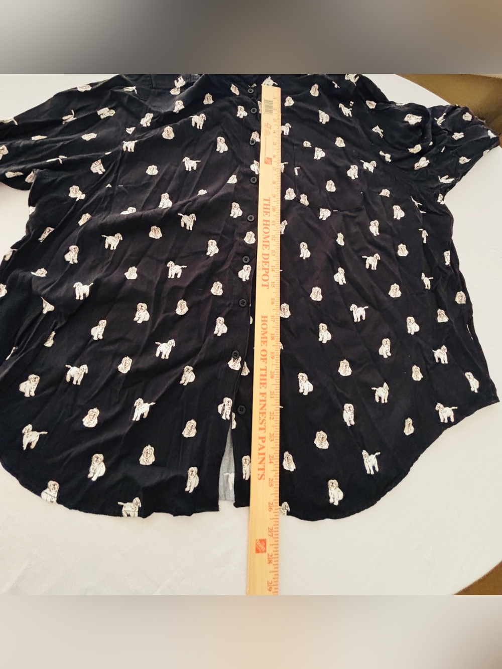Black Lizzie Torrid LS Button Up Blouse in Women’s Size 3x Novelty Print - Picture 7 of 12